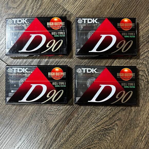 TDK Other - TDK D90 Slimline EcoCase IECI/TYPE1 High Output Cassette 4pk